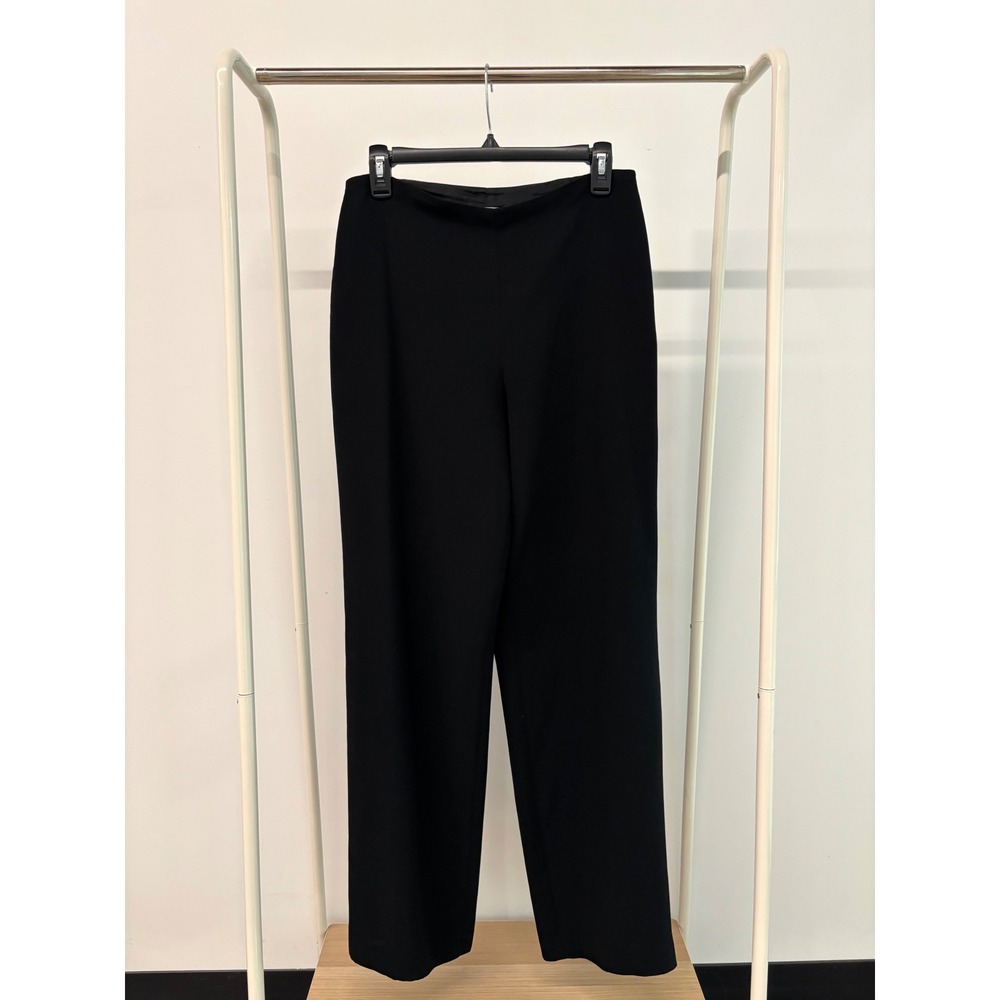 Talbots Black Dress Pants Womens Size 8 Side Zip Lined Trousers